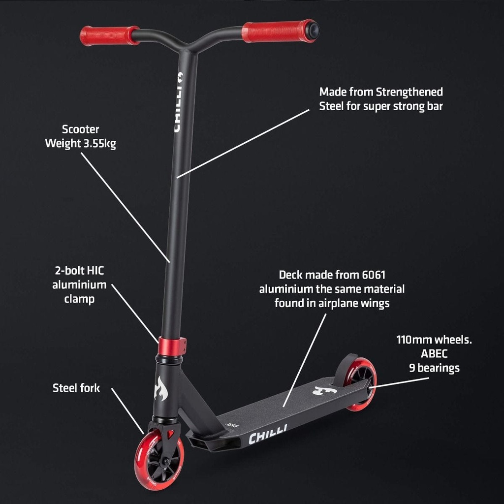 Chilli Scooter Complete Pro Base S - Red 2022