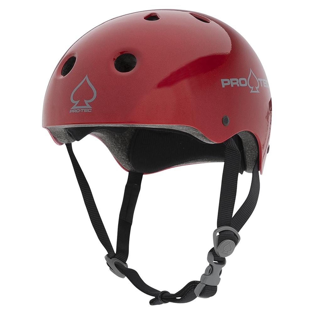 Casque de skateboard Pro-tec Classic Cert Red Metal Flake 2020 