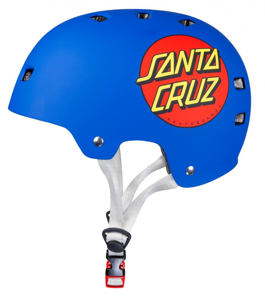 Skateboard-Helm Bullet X Santa Cruz Classic Dot Matt Blue 2023 