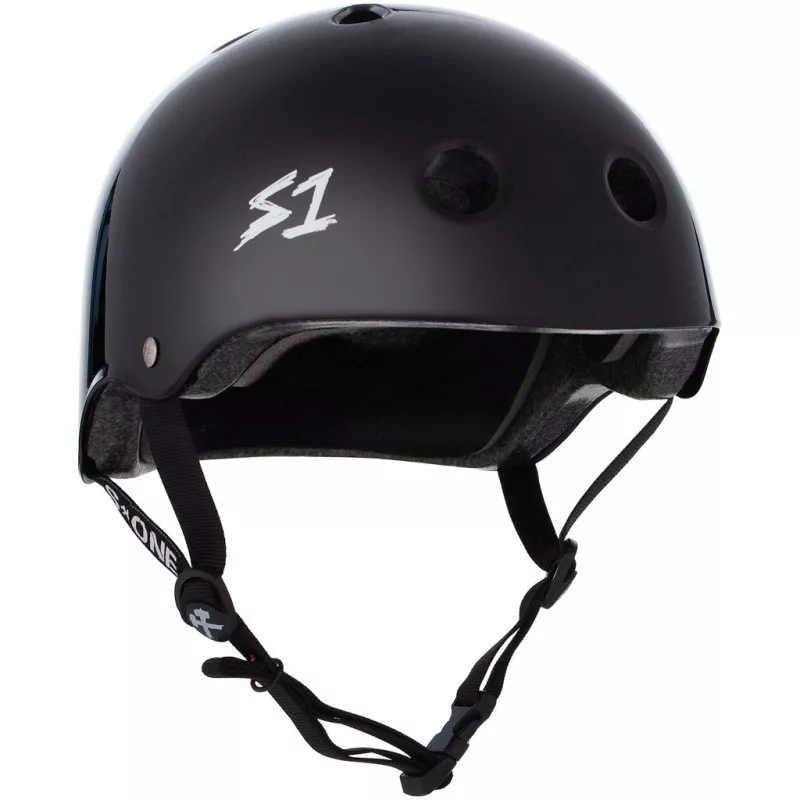 Skateboard helmet S-One Lifer Black Gloss 2024 