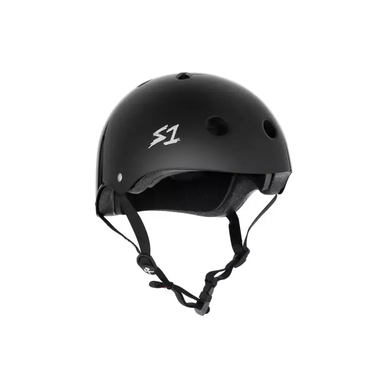 Skateboard helmet S-One Mega Lifer Black Gloss 2024 