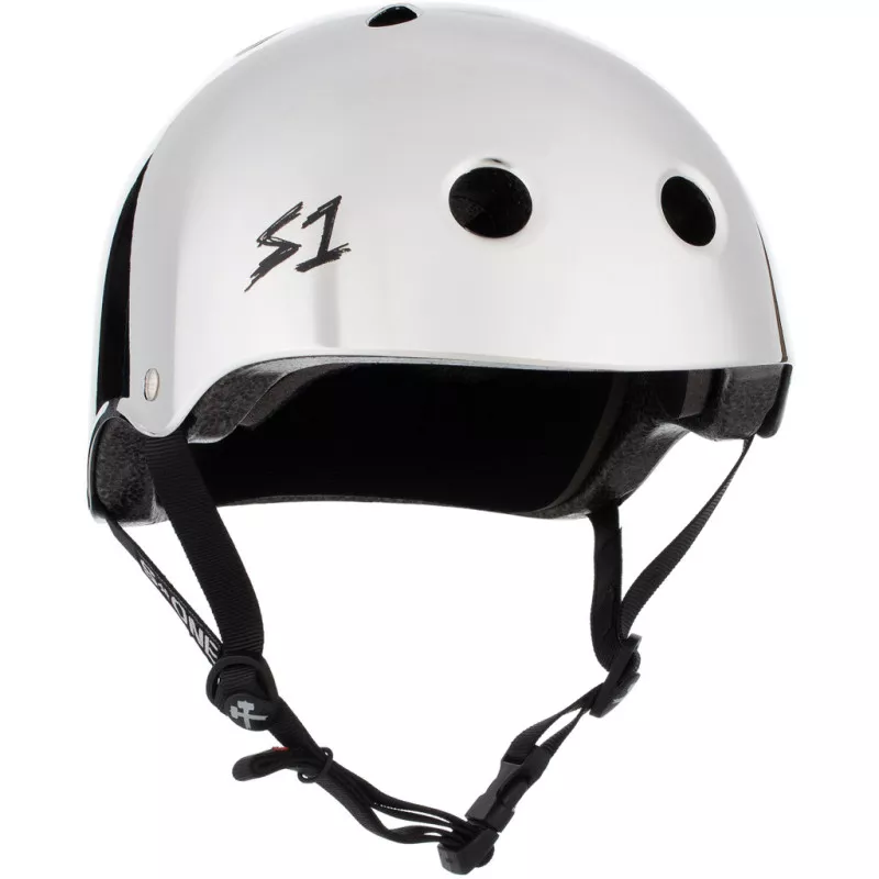 Skateboard helmet S-One Lifer Silver Mirror Gloss 2024 