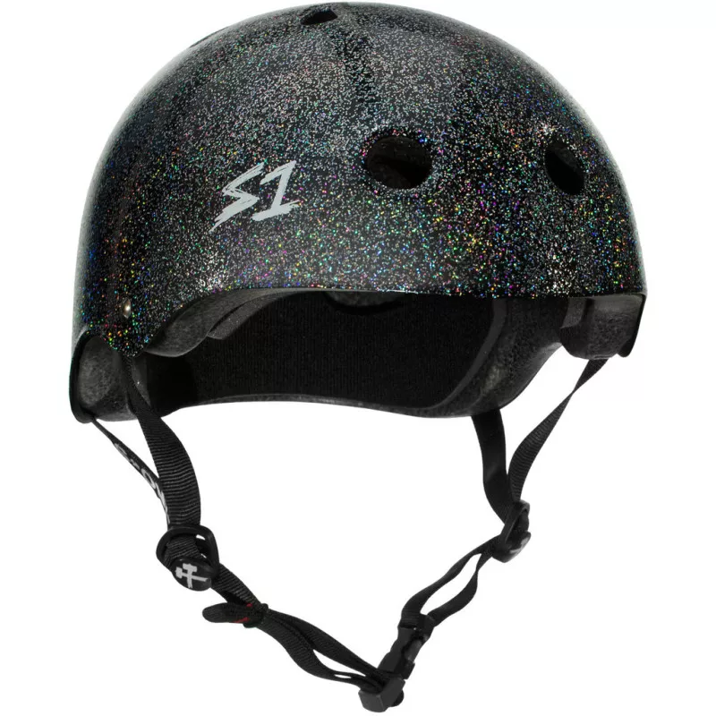 Skateboard helmet S-One Mega Lifer Black Glitter 2024 