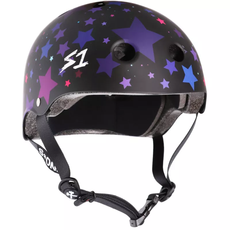 Skateboard helmet S-One Lifer Black Matte Star 2024 