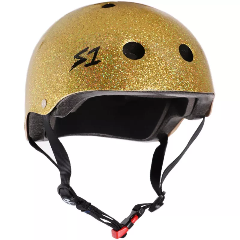 Skateboard helmet S-One Mini Lifer Gold Gloss Glitter 2024 