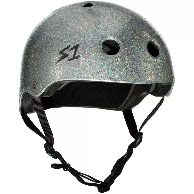 Skateboard helmet S-One Lifer Silver Glitter 2024 