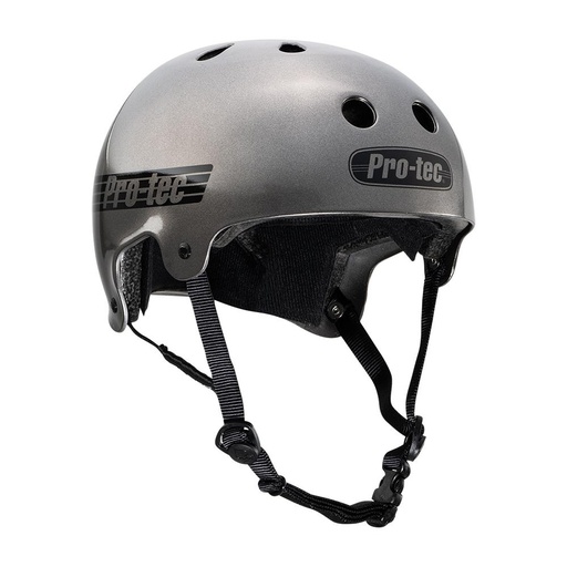 Skateboard-Helm Pro-tec Old School Cert Matte Metallic Gunmetal 2023 